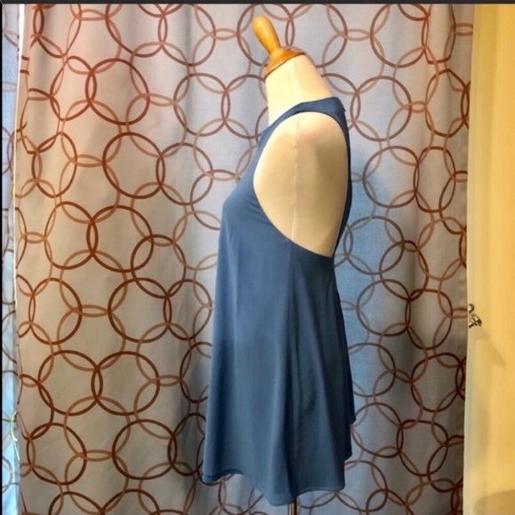 Alice & Olivia Estelle Blue Sleeveless Dress Small - Picture 2 of 4